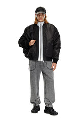 Bomber in padded nylon with Oval D