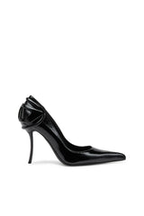 D-Ten&Half-Glossy pumps with curved heel