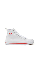 S-Athos Mid W - High-top canvas sneakers with oval patch