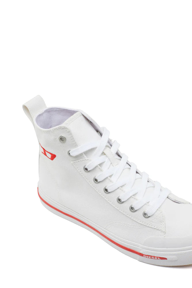 S-Athos Mid W - High-top canvas sneakers with oval patch