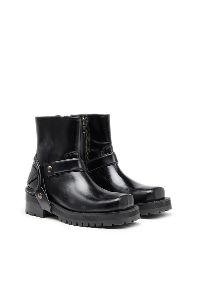 D-Texan-Harness boots in polished leather