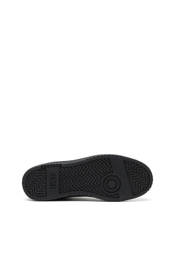 S-Oval Skate-Fabric-panelled leather sneakers