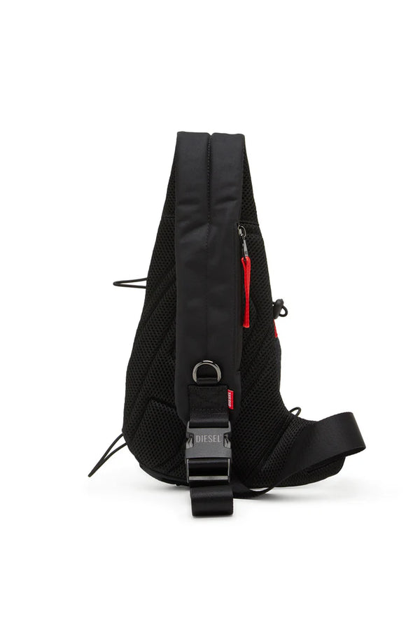 Zip-D-Sling bag in check-jacquard shell