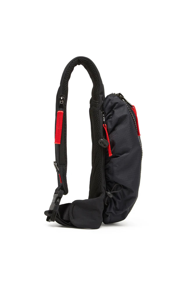 Zip-D-Sling bag in check-jacquard shell