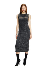 Sleeveless dress with zip detail