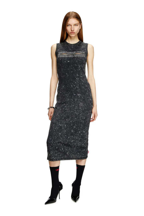 Sleeveless dress with zip detail