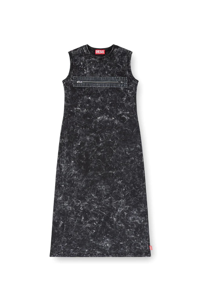 Sleeveless dress with zip detail