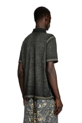 Polo shirt with water print logo