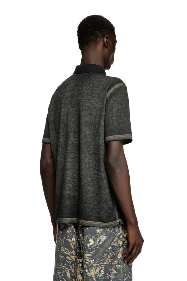 Polo shirt with water print logo