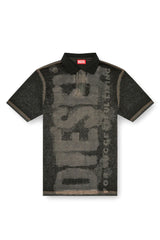 Polo shirt with water print logo