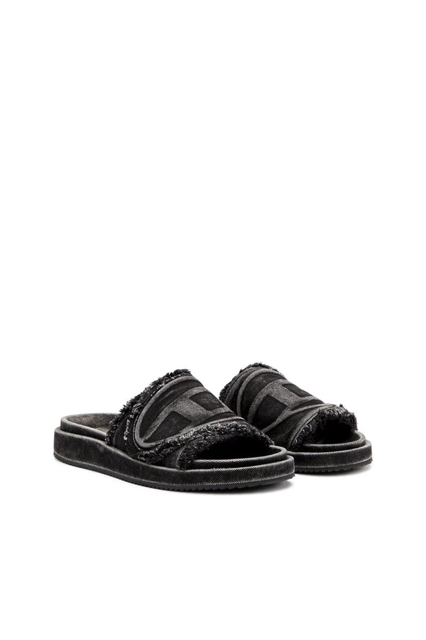 Sa-Slide D-Distressed denim slides