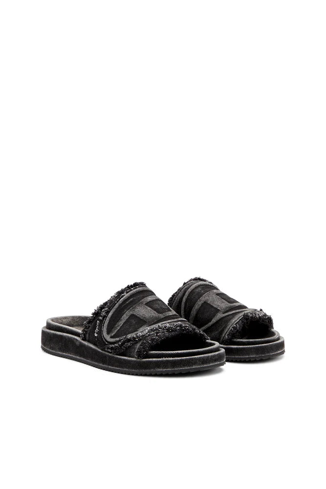 Sa-Slide D-Distressed denim slides