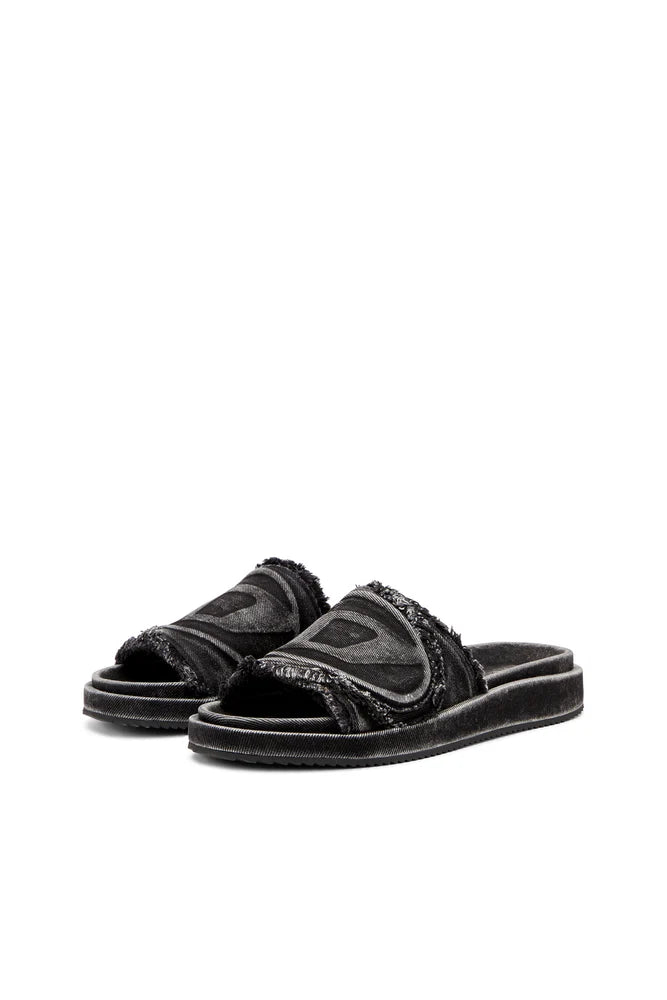 Sa-Slide D-Distressed denim slides