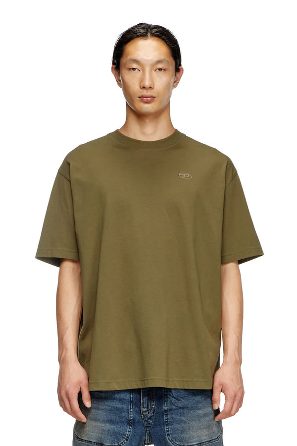 T-shirt with maxi oval D embroidery