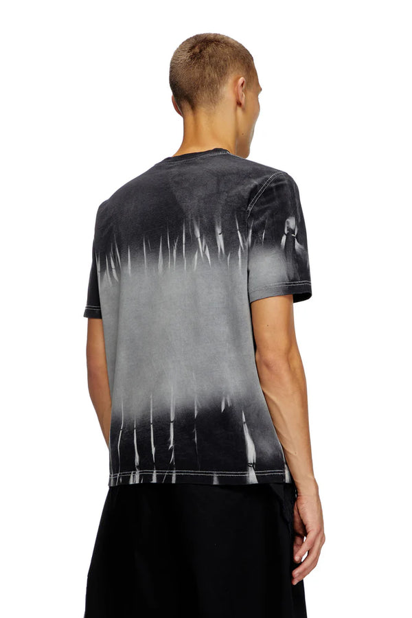 Tie-dye T-shirt with logo embroidery