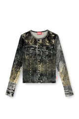 Long sleeve top with jacket print