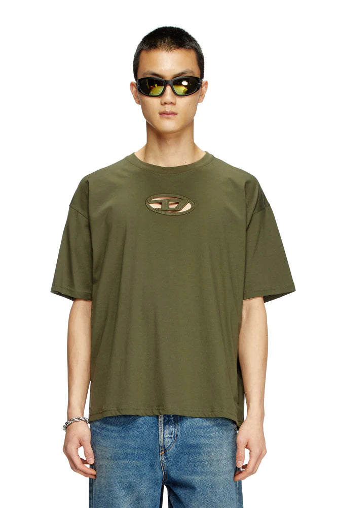 T-shirt with embroidered Oval D