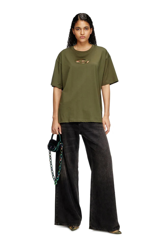T-shirt with embroidered Oval D