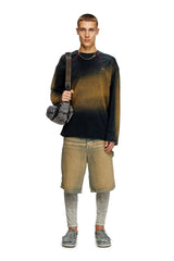 Faded long-sleeve T-shirt with micro logo