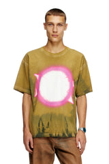 Tie-dye T-shirt with spotlight print