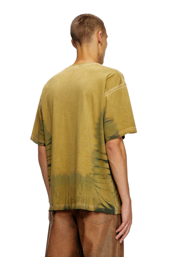 Tie-dye T-shirt with spotlight print
