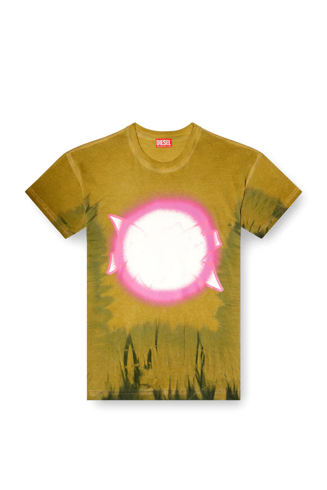 Tie-dye T-shirt with spotlight print