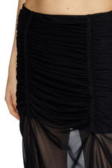 Gathered stretch skirt