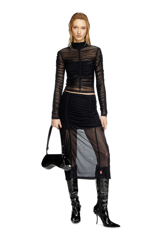 Gathered stretch skirt