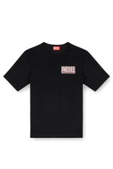 T-shirt with gabardine patch logo