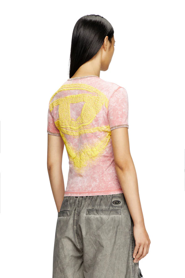 Slim fit T-shirt with Oval D puff print