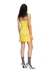 Mini dress with blowout print