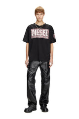 T-shirt with large gabardine patch logo