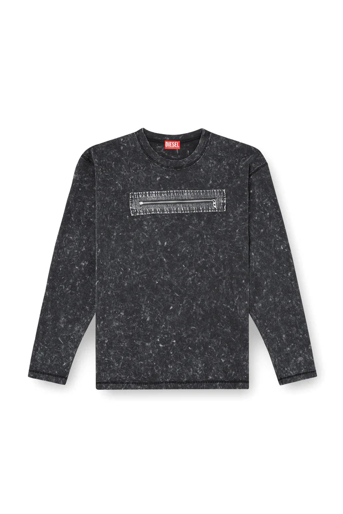 Marble-effect top with zipped cu-outs