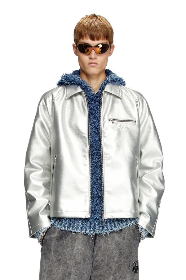 Metallic coach jacket