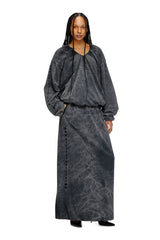 Balloon-shaped maxi skirt