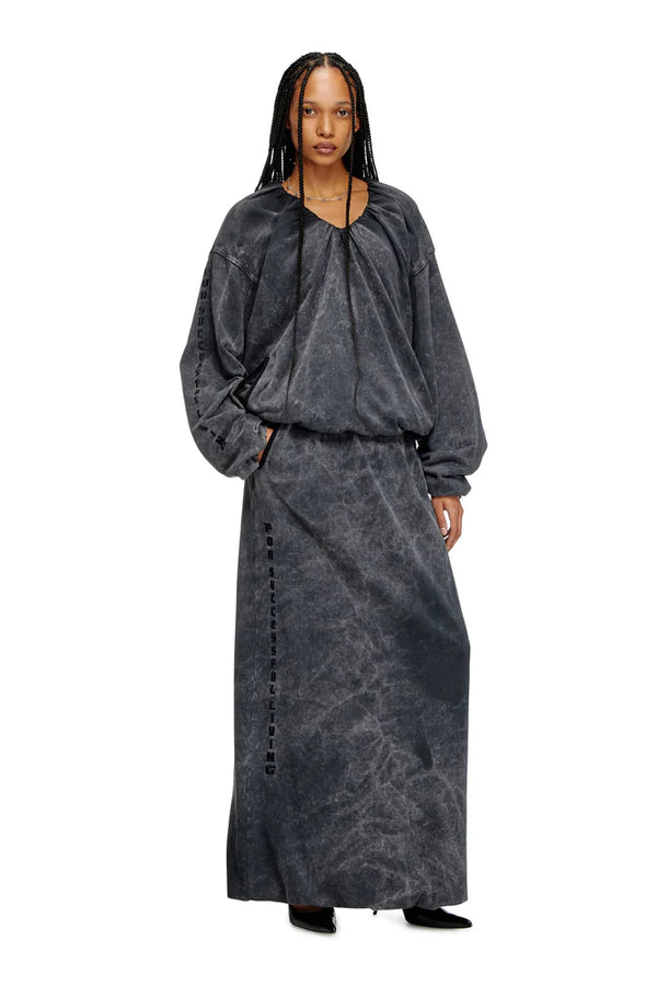 Balloon-shaped maxi skirt