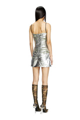 Gathered mini dress