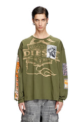 Long-sleeve T-shirt with graphic patches