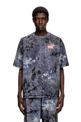 Marble-effect burnout T-shirt