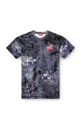 Marble-effect burnout T-shirt