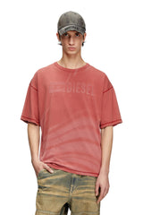 Laser-faded logo T-shirt