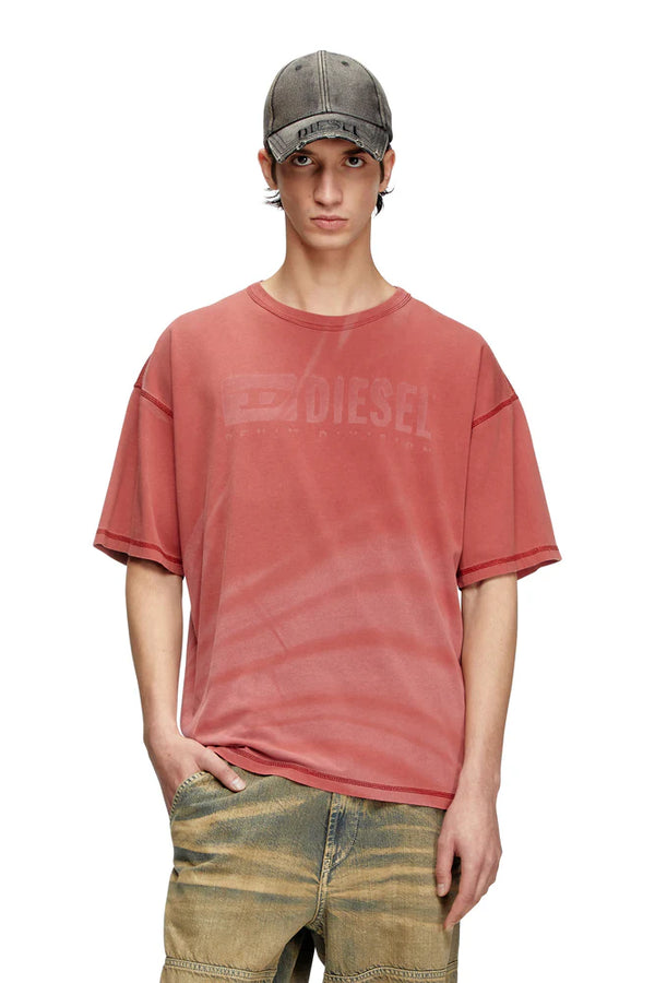 Laser-faded logo T-shirt