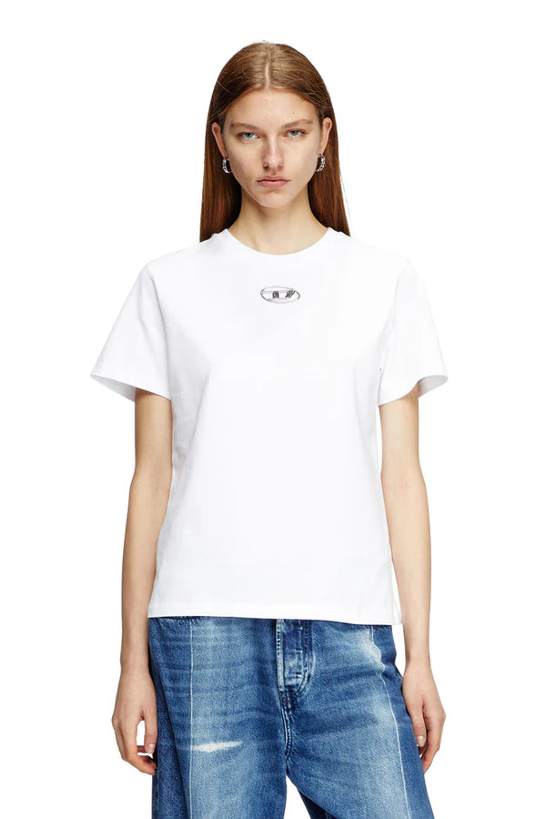 Regular fit T-shirt with cut-out Oval D