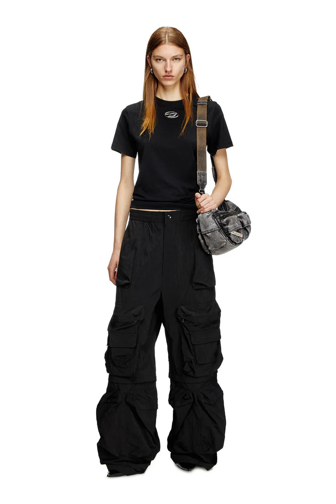 Regular fit T-shirt with cut-out Oval D