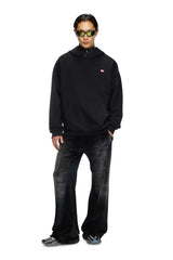 Hoodie with runway set print