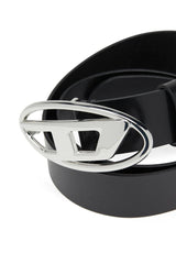 Belt with D logo buckle