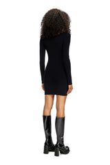 Off-the-shoulder dress in ribbed knit