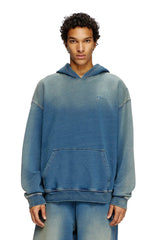 Faded hoodie with logo embroidery