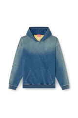 Faded hoodie with logo embroidery