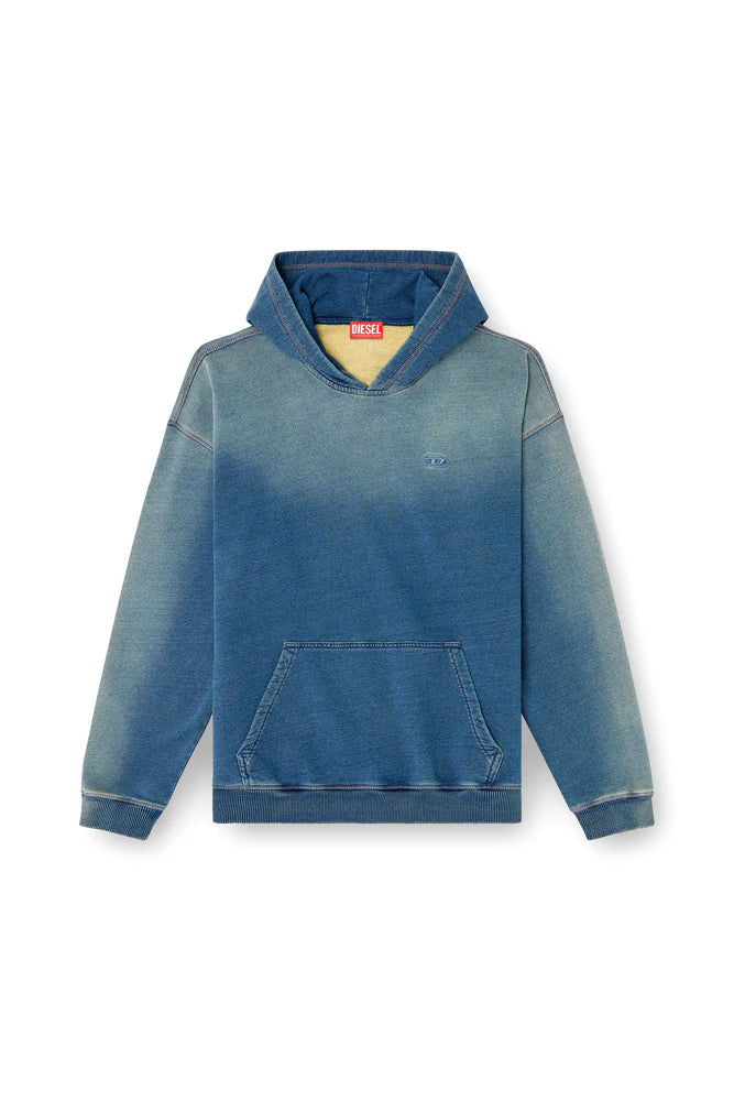 Faded hoodie with logo embroidery